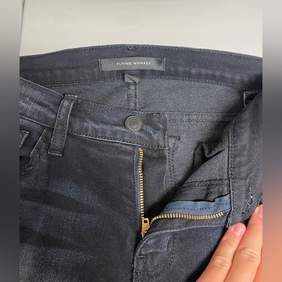 Flying Monkey Black/Blue Dark Wash Low Rise Skinny Jeans - Size 29 - Picture 4 of 9